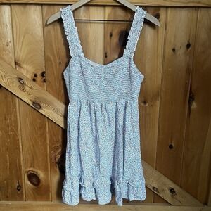 Forever 21 Women's Large Floral Smocked Ruffle Hem Sundress